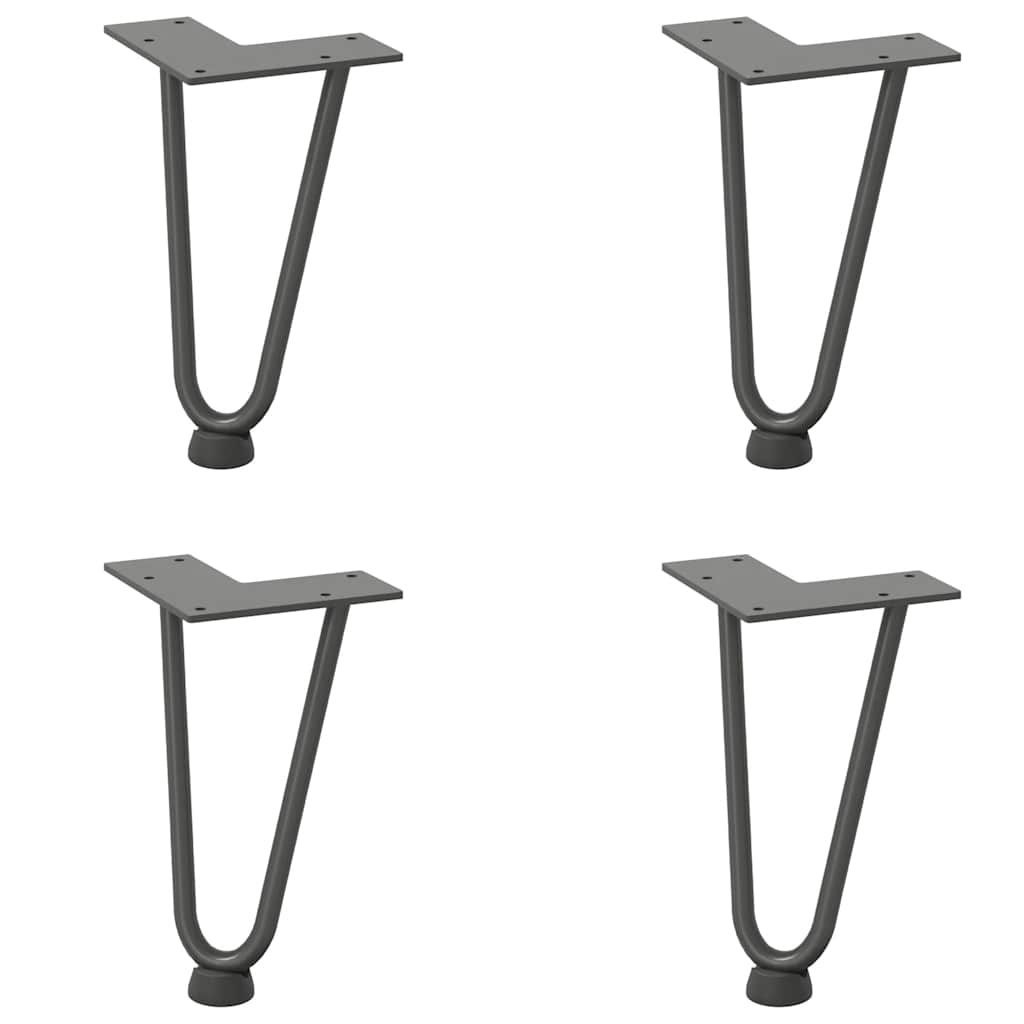 vidaXL Nogi do stolika kawowego 4 szt. Antracyt 20 cm Stal lite