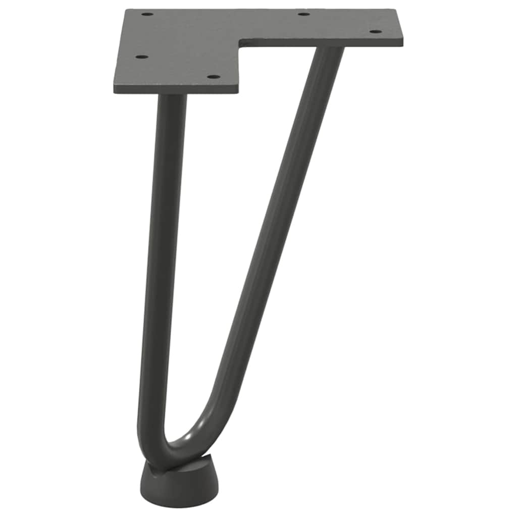vidaXL Nogi do stolika kawowego 4 szt. Antracyt 20 cm Stal lite