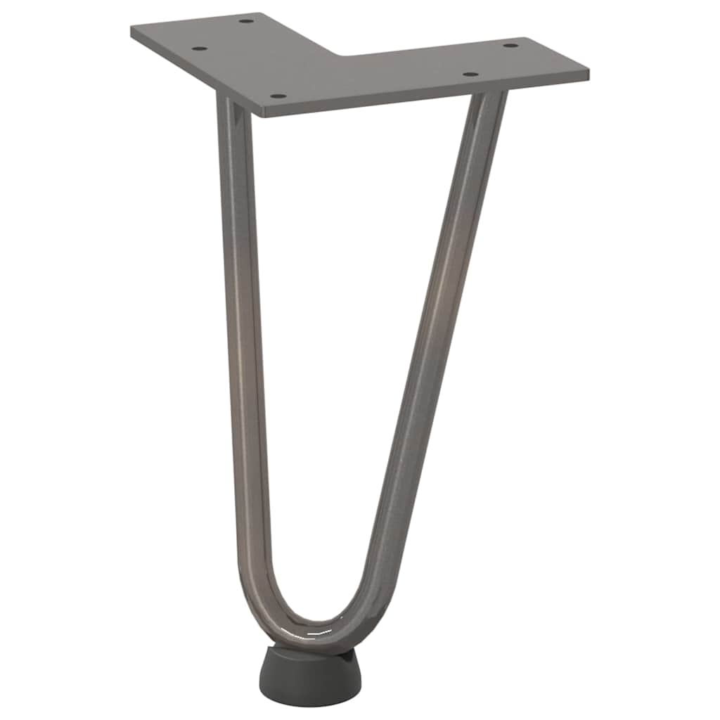 vidaXL Nogi do stolika kawowego z szpilkami 4 szt. Naturalna stal 20 cm Solidna stal