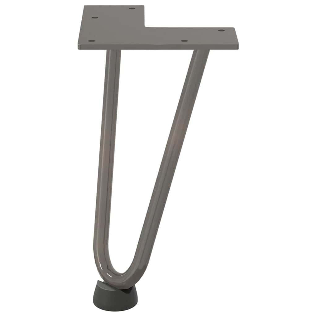 vidaXL Nogi do stolika kawowego z szpilkami 4 szt. Naturalna stal 20 cm Solidna stal