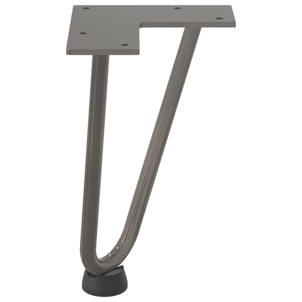 vidaXL Nogi do stolika kawowego z szpilkami 4 szt. Naturalna stal 20 cm Solidna stal