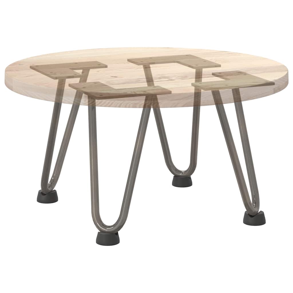 vidaXL Nogi do stolika kawowego z szpilkami 4 szt. Naturalna stal 20 cm Solidna stal