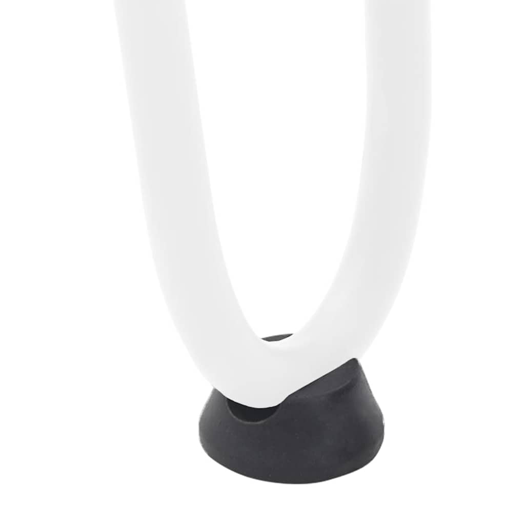 vidaXL Nogi do stolika kawowego w kształcie spinki do włosów 4 szt. Białe 30 cm Stal lite