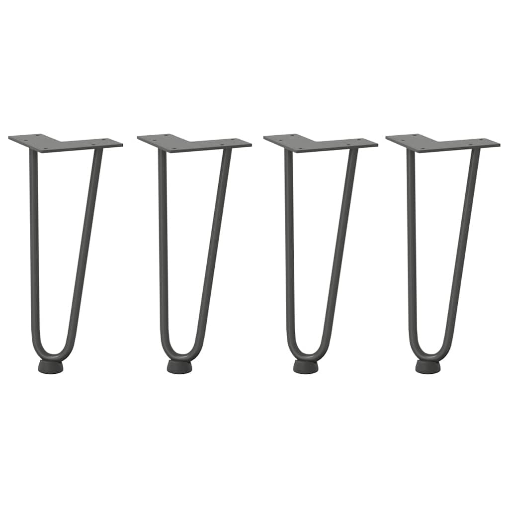 vidaXL Nogi do stolika kawowego 4 szt. Antracyt 30 cm Stal lite