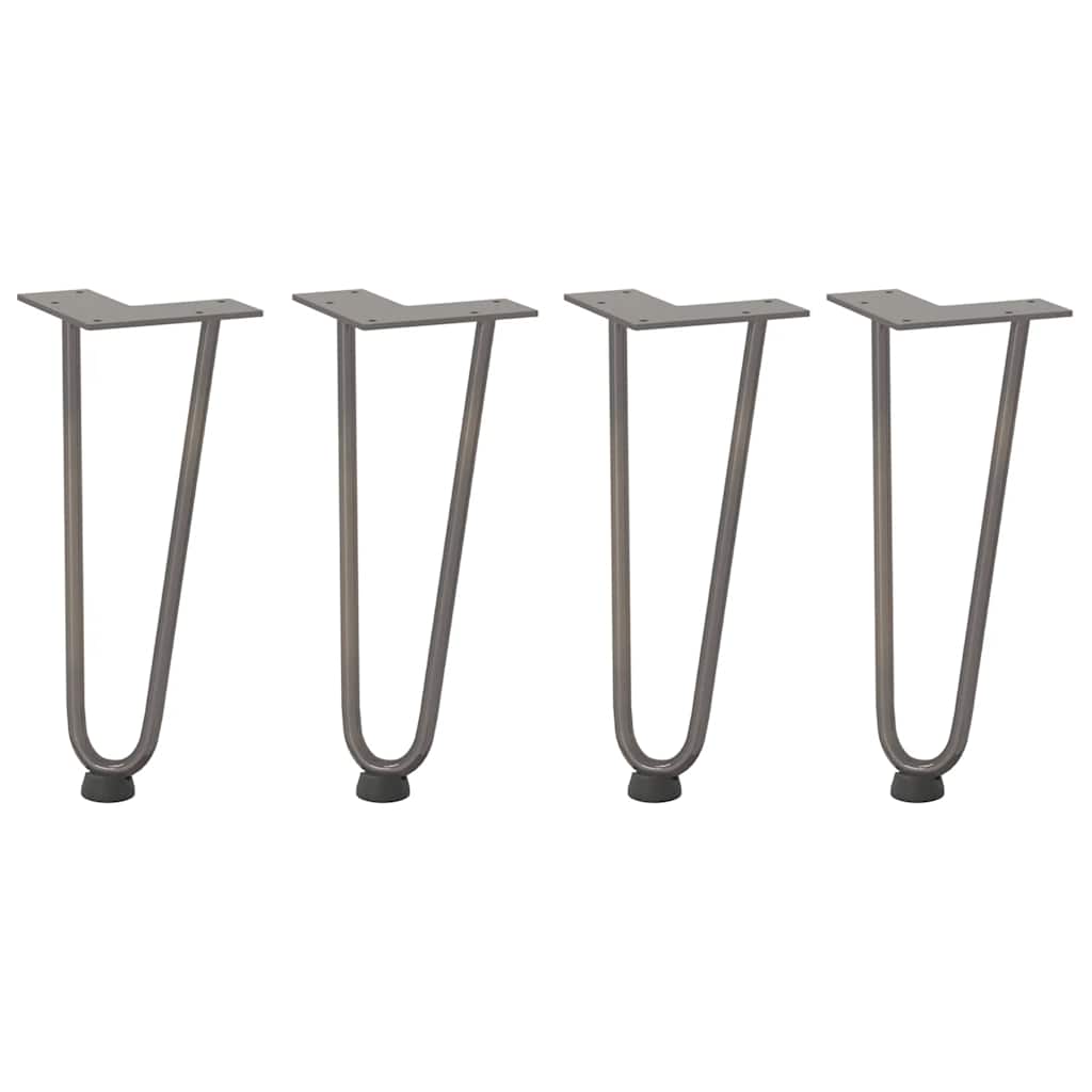 vidaXL Nogi do stolika kawowego 4 szt. Naturalna stal 30 cm Solidna stal