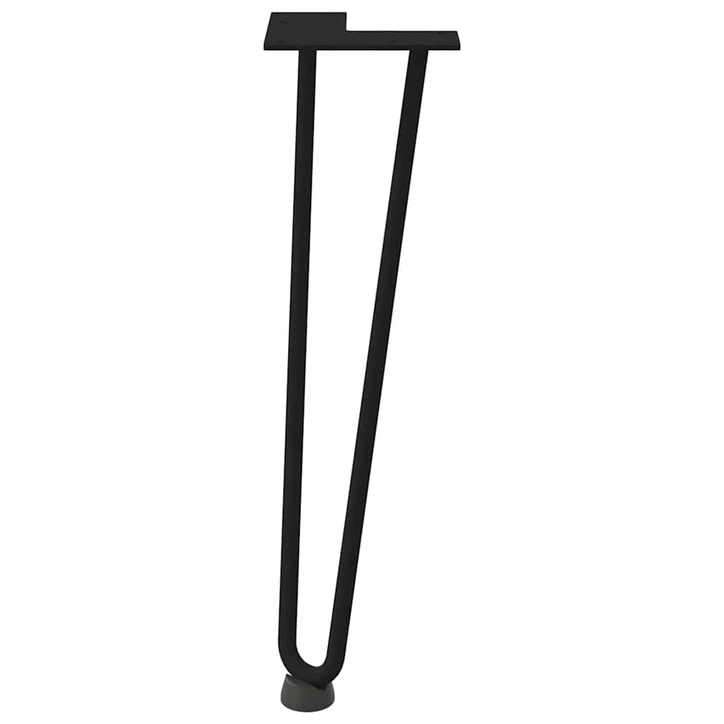 vidaXL Nogi do stolika kawowego w kształcie spinki do włosów 4 szt. Czarne 42 cm Stal lite