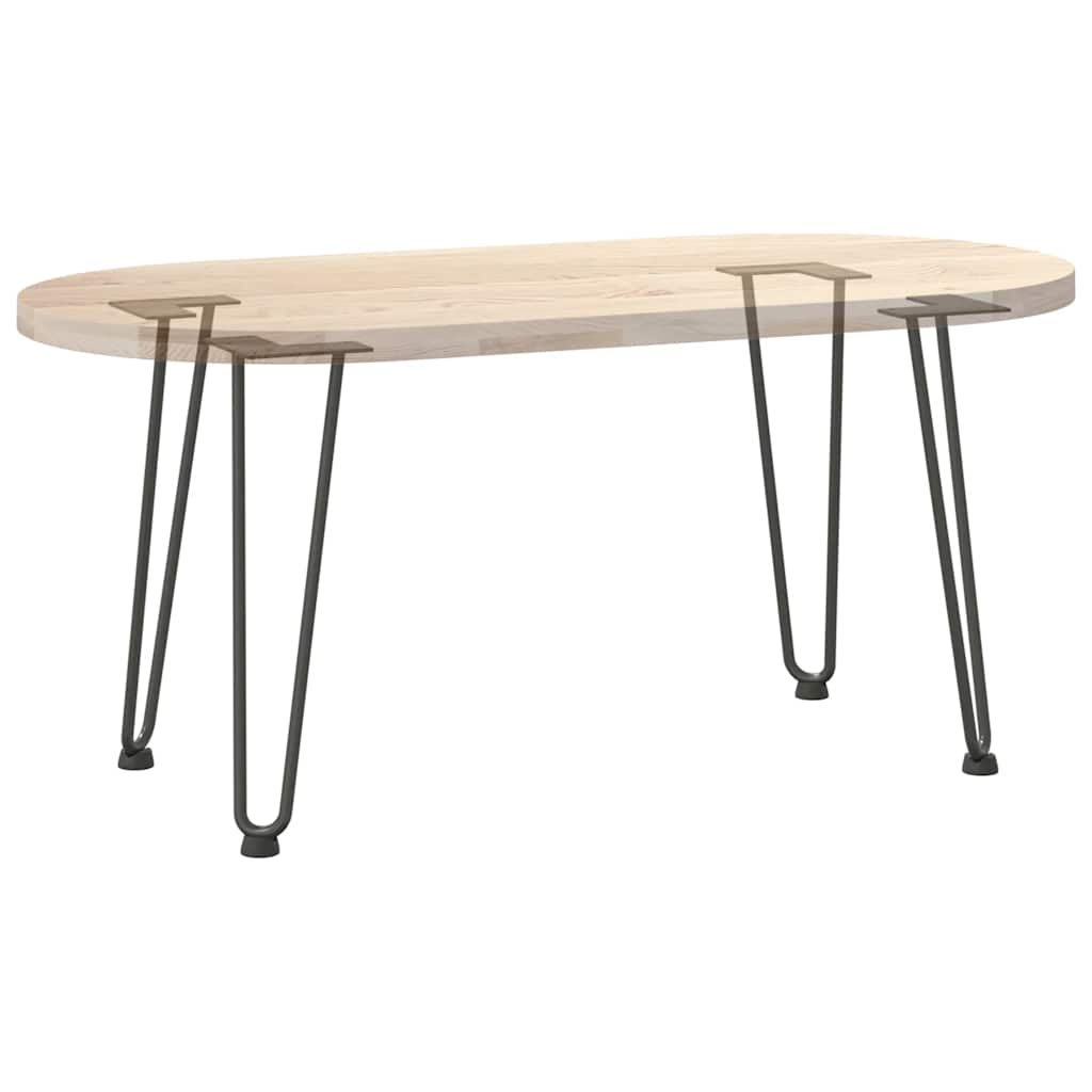 vidaXL Nogi do stolika kawowego w kształcie spinki do włosów 4 szt. Czarne 42 cm Stal lite