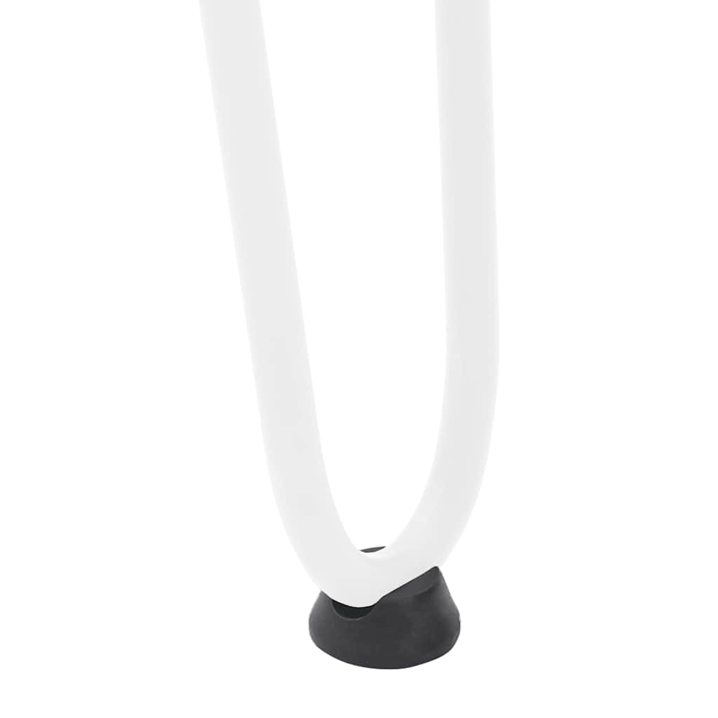 vidaXL Nogi do stolika kawowego w kształcie spinki do włosów 4 szt. Białe 42 cm Stal lite