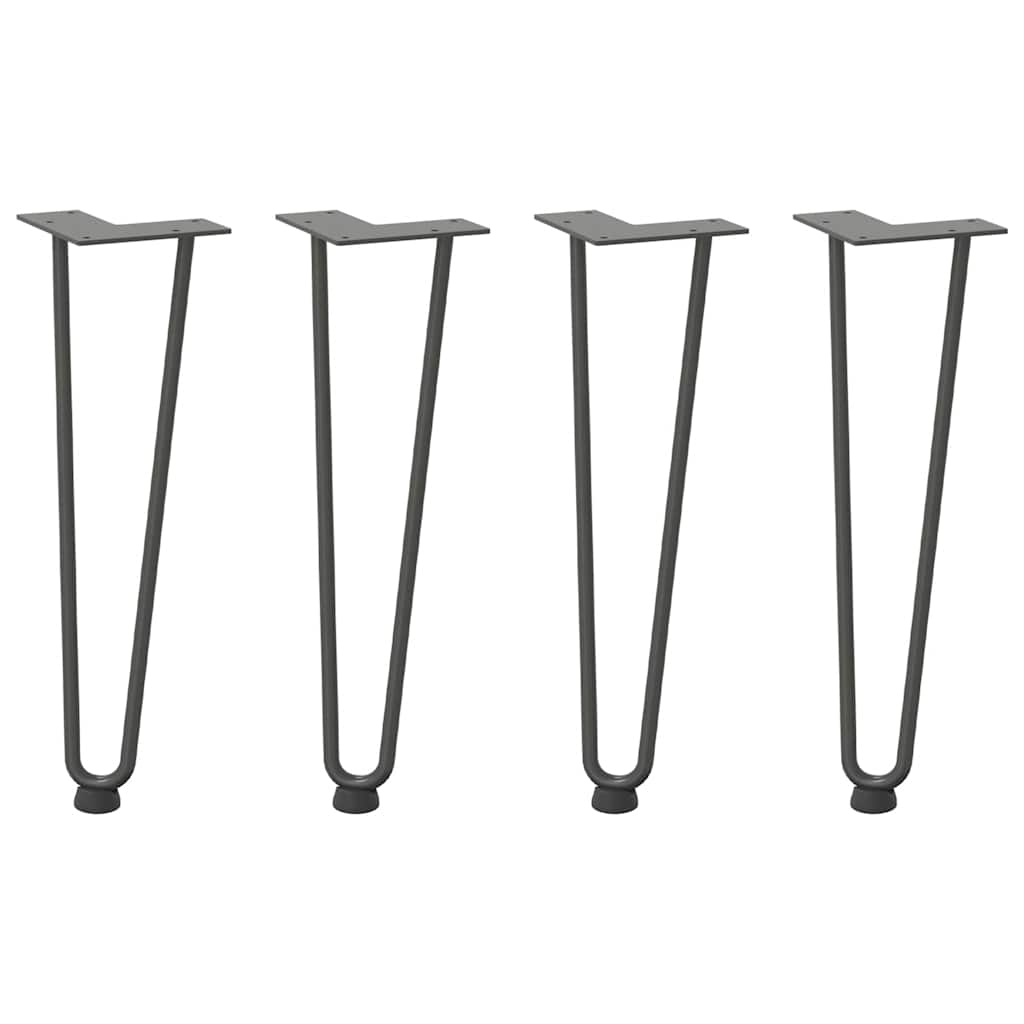 vidaXL Nogi do stolika kawowego 4 szt. Antracyt 42 cm Stal lite