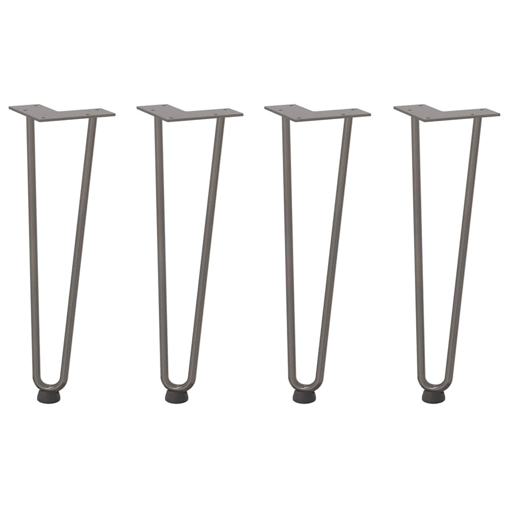 vidaXL Nogi do stolika kawowego 4 szt. Naturalna stal 42 cm Solidna stal