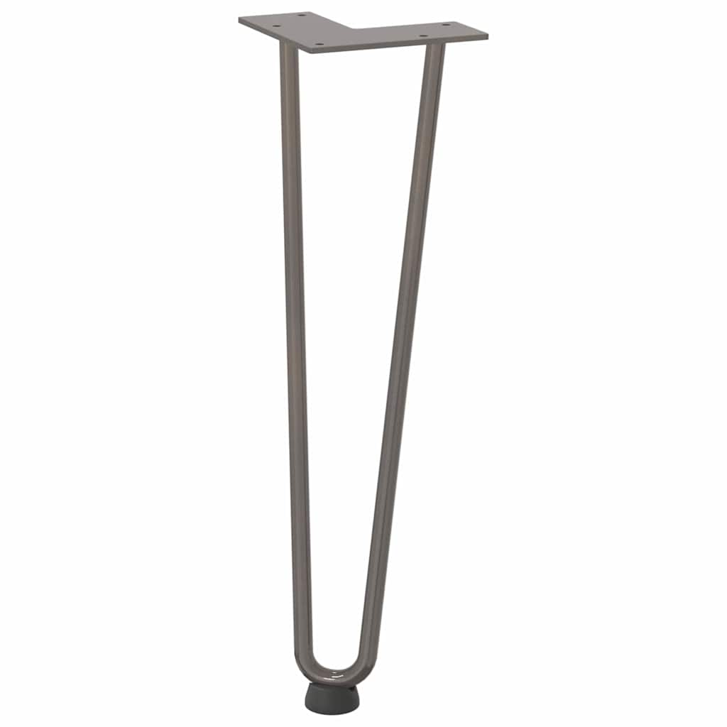 vidaXL Nogi do stolika kawowego 4 szt. Naturalna stal 42 cm Solidna stal