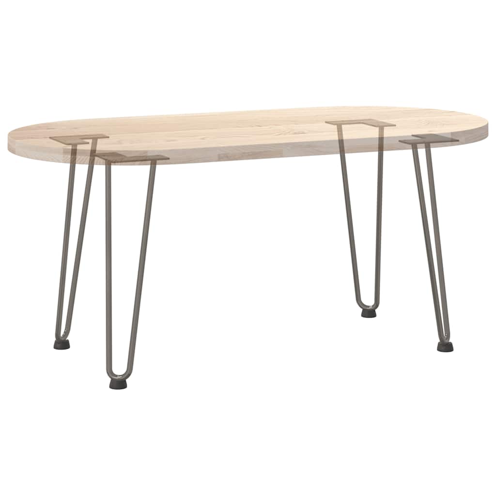 vidaXL Nogi do stolika kawowego 4 szt. Naturalna stal 42 cm Solidna stal