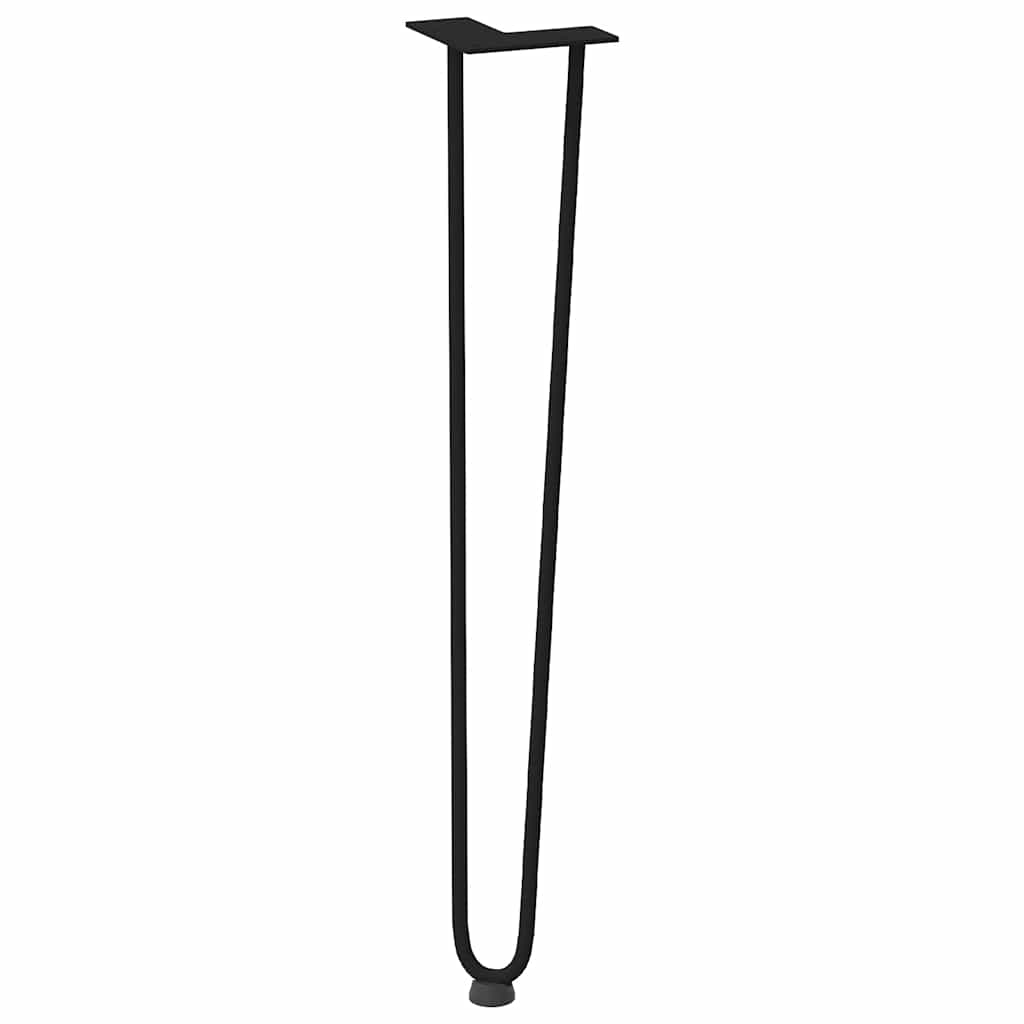 vidaXL nogi wsuwkowe do stolików konsolowych do stolika konsolowego 4 szt. Czarny 72 cm Stal lite
