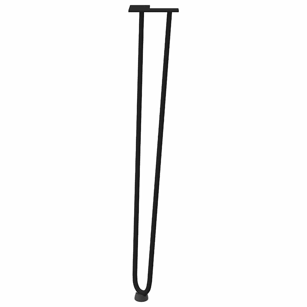 vidaXL nogi wsuwkowe do stolików konsolowych do stolika konsolowego 4 szt. Czarny 72 cm Stal lite