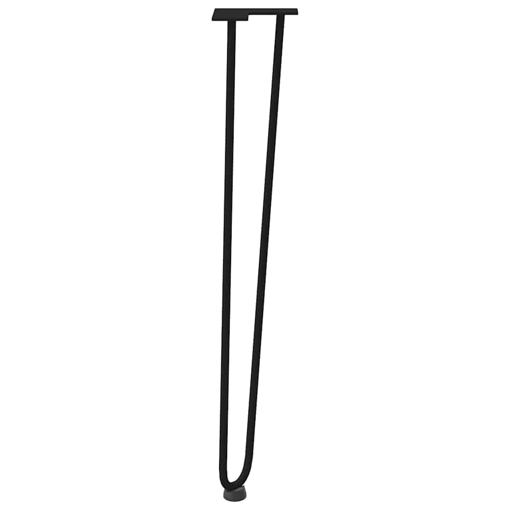 vidaXL nogi wsuwkowe do stolików konsolowych do stolika konsolowego 4 szt. Czarny 72 cm Stal lite