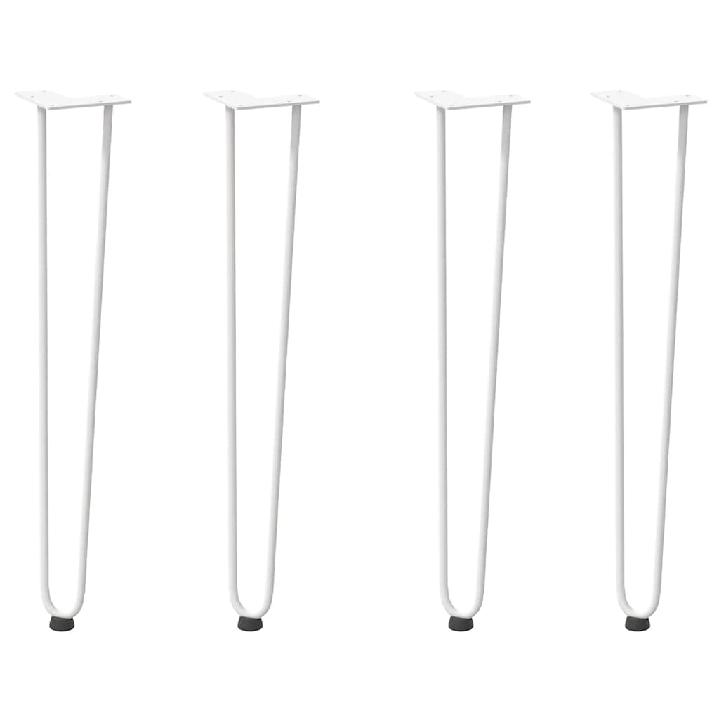 vidaXL nogi wsuwkowe do stolików konsolowych do stolika konsolowego 4 szt. Biały 72 cm Stal lite
