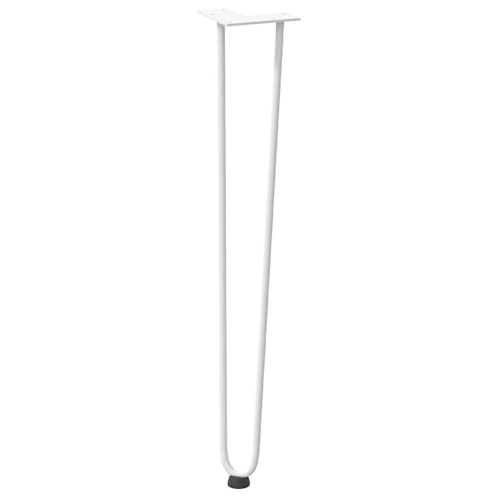 vidaXL nogi wsuwkowe do stolików konsolowych do stolika konsolowego 4 szt. Biały 72 cm Stal lite