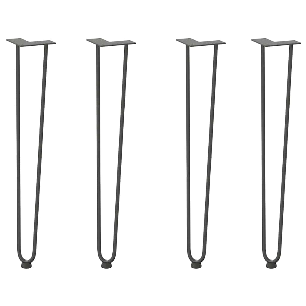 vidaXL nogi wsuwkowe do stolików konsolowych do stolika konsolowego 4 szt. Antracyt 72 cm Stal lite
