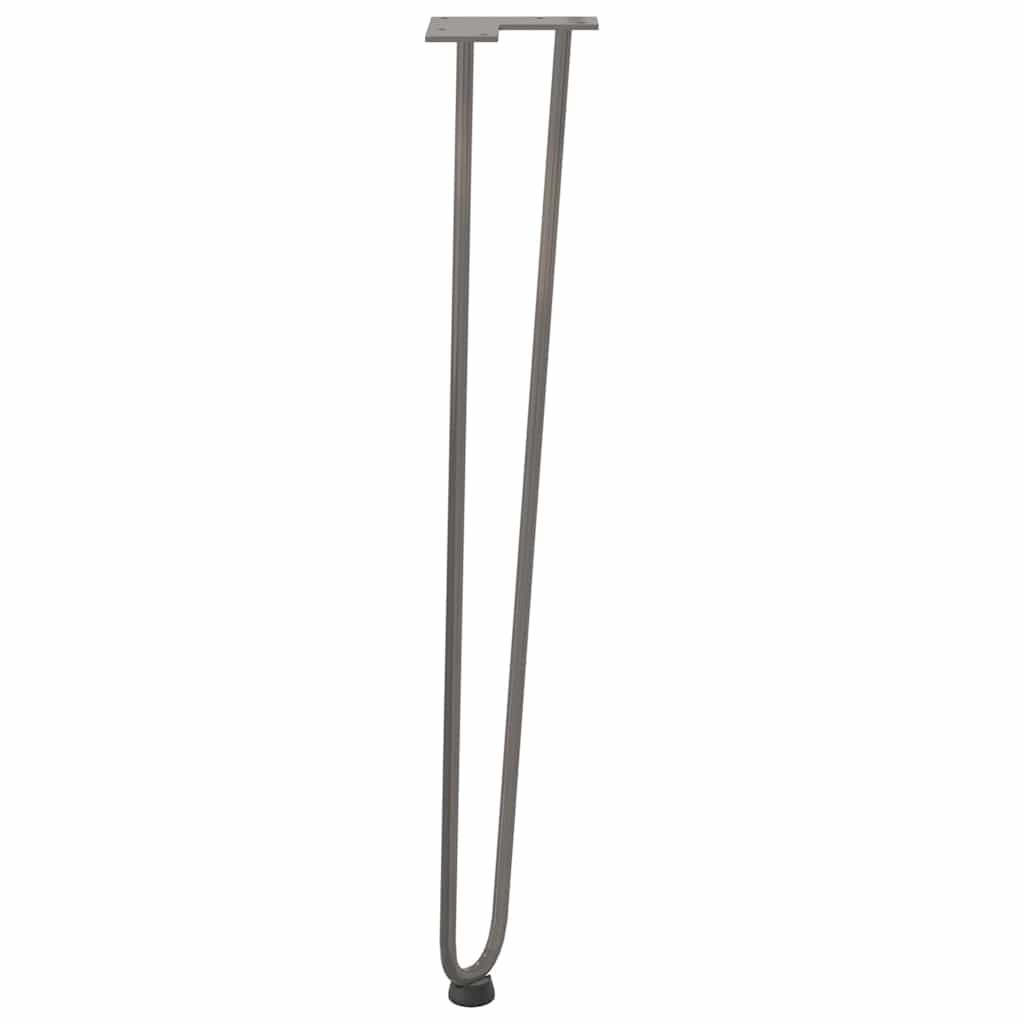 vidaXL nogi do stolików konsolowych do stolika konsolowego 4 szt. Naturalna stal 72 cm Solidna stal