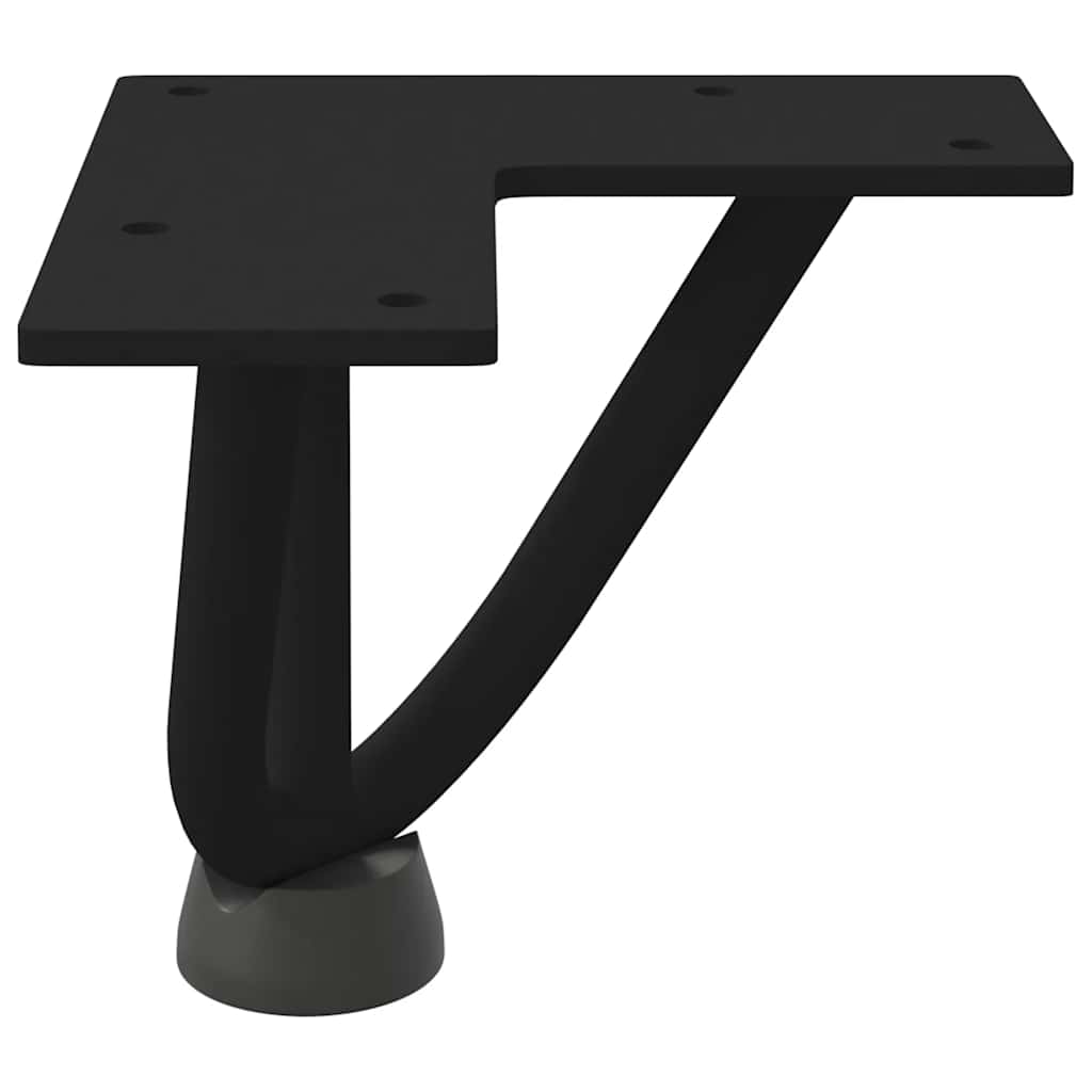 vidaXL Nogi do stolika kawowego w kształcie spinki do włosów 4 szt. Czarne 10 cm Stal lite