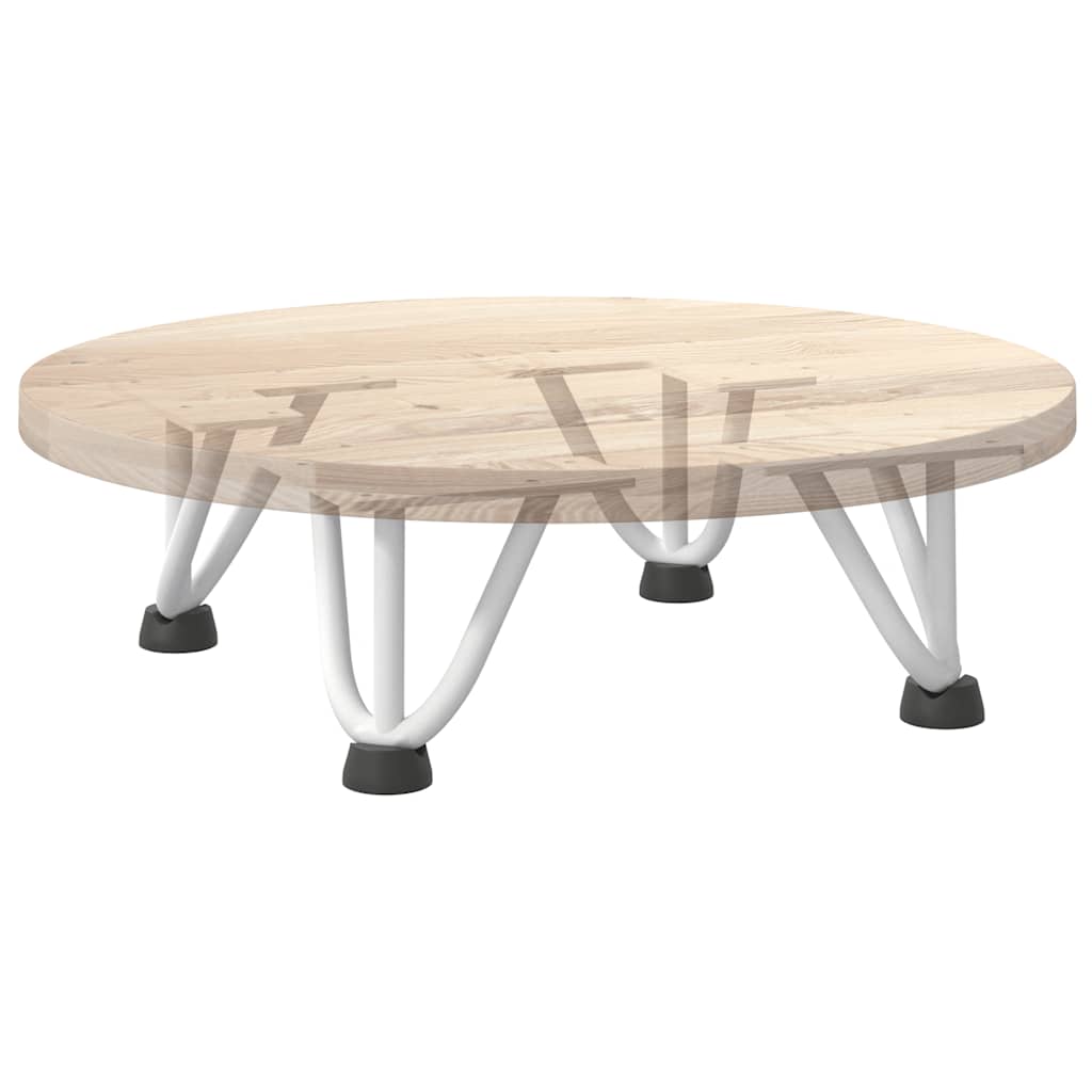vidaXL Nogi do stolika kawowego w kształcie spinki do włosów 4 szt. Białe 10 cm Stal lite