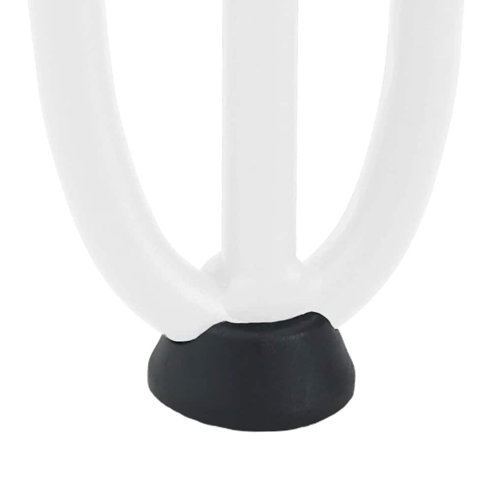vidaXL Nogi do stolika kawowego w kształcie spinki do włosów 4 szt. Białe 10 cm Stal lite