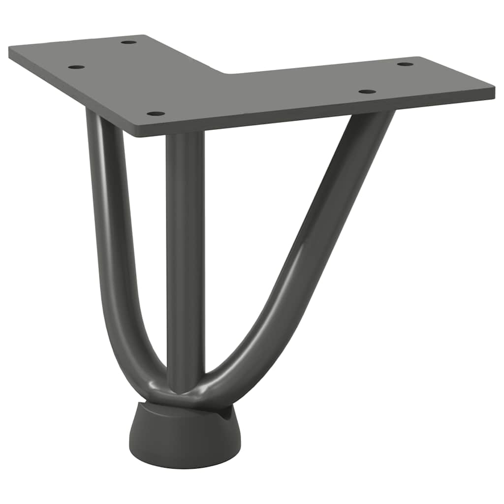 vidaXL Nogi do stolika kawowego 4 szt. Antracyt 10 cm Stal lite