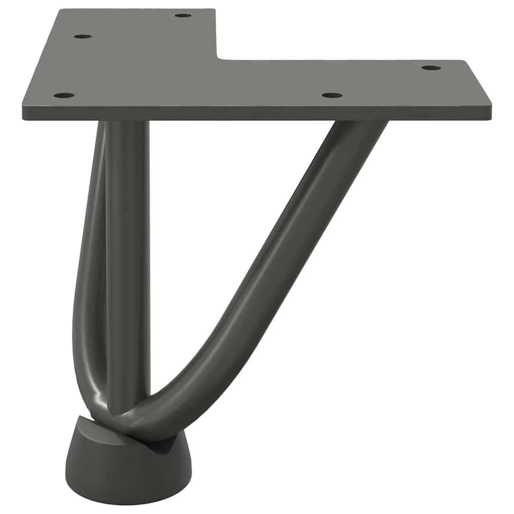 vidaXL Nogi do stolika kawowego 4 szt. Antracyt 10 cm Stal lite