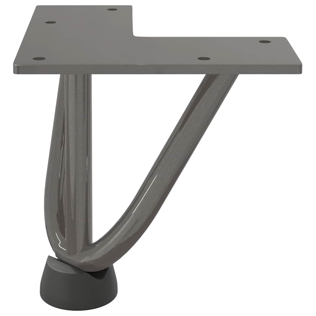 vidaXL Nogi do stolika kawowego z szpilkami 4 szt. Naturalna stal 10 cm Solidna stal