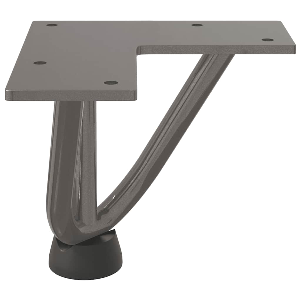 vidaXL Nogi do stolika kawowego z szpilkami 4 szt. Naturalna stal 10 cm Solidna stal