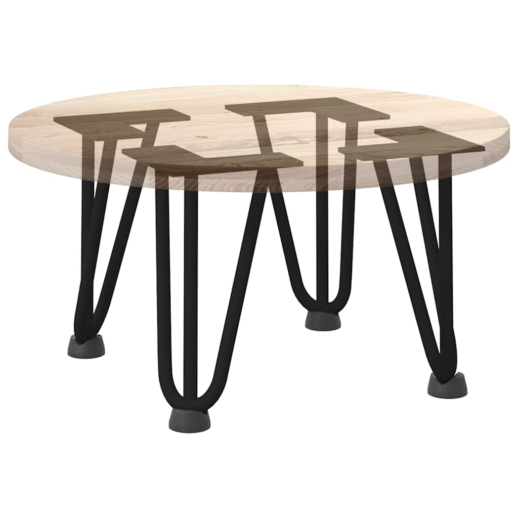 vidaXL Nogi do stolika kawowego w kształcie spinki do włosów 4 szt. Czarne 20 cm Stal lite