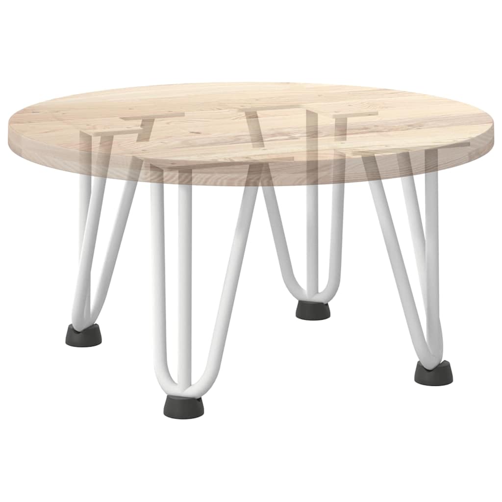 vidaXL Nogi do stolika kawowego w kształcie spinki do włosów 4 szt. Białe 20 cm Stal lite