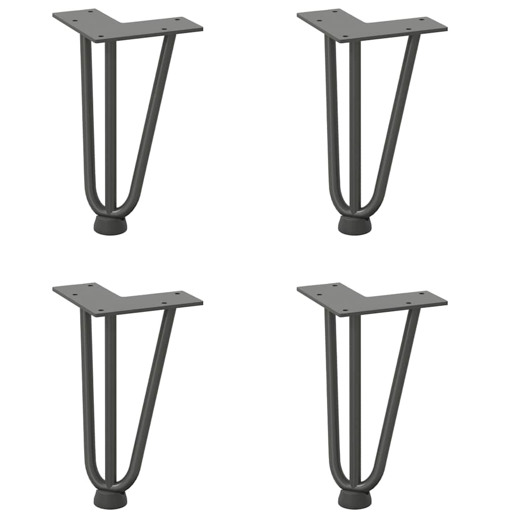 vidaXL Nogi do stolika kawowego 4 szt. Antracyt 20 cm Stal lite