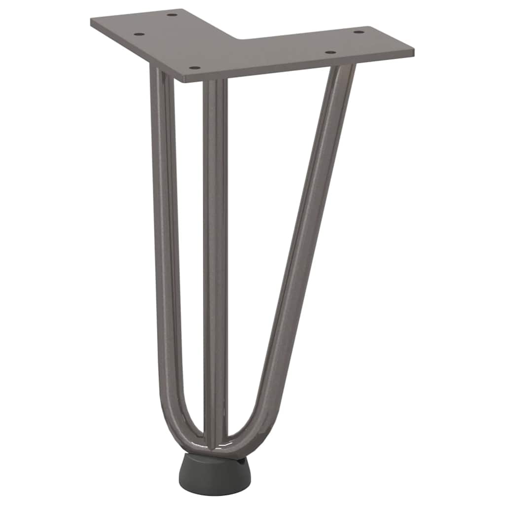 vidaXL Nogi do stolika kawowego z szpilkami 4 szt. Naturalna stal 20 cm Solidna stal