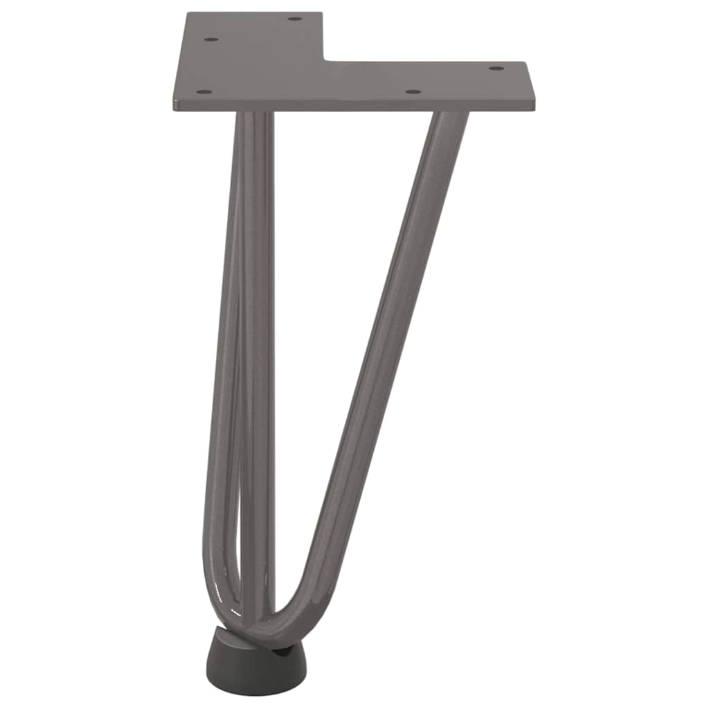 vidaXL Nogi do stolika kawowego z szpilkami 4 szt. Naturalna stal 20 cm Solidna stal