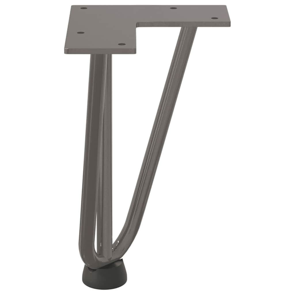 vidaXL Nogi do stolika kawowego z szpilkami 4 szt. Naturalna stal 20 cm Solidna stal