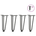 vidaXL Nogi do stolika kawowego 4 szt. Antracyt 30 cm Stal lite