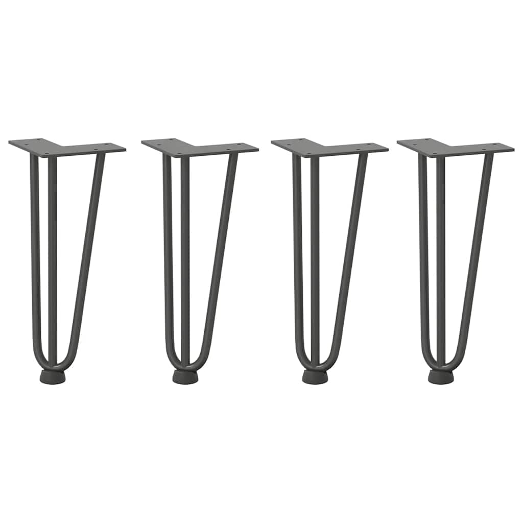 vidaXL Nogi do stolika kawowego 4 szt. Antracyt 30 cm Stal lite