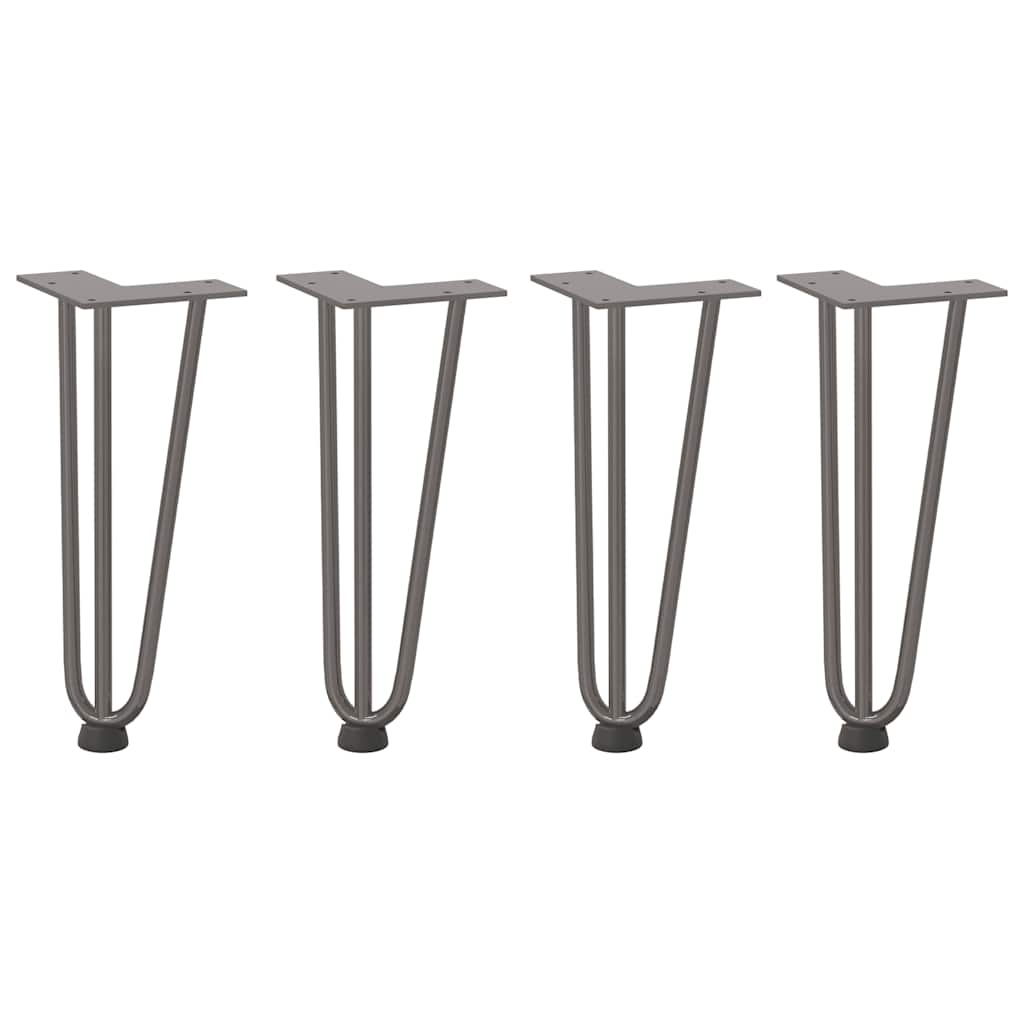 vidaXL Nogi do stolika kawowego 4 szt. Naturalna stal 30 cm Solidna stal