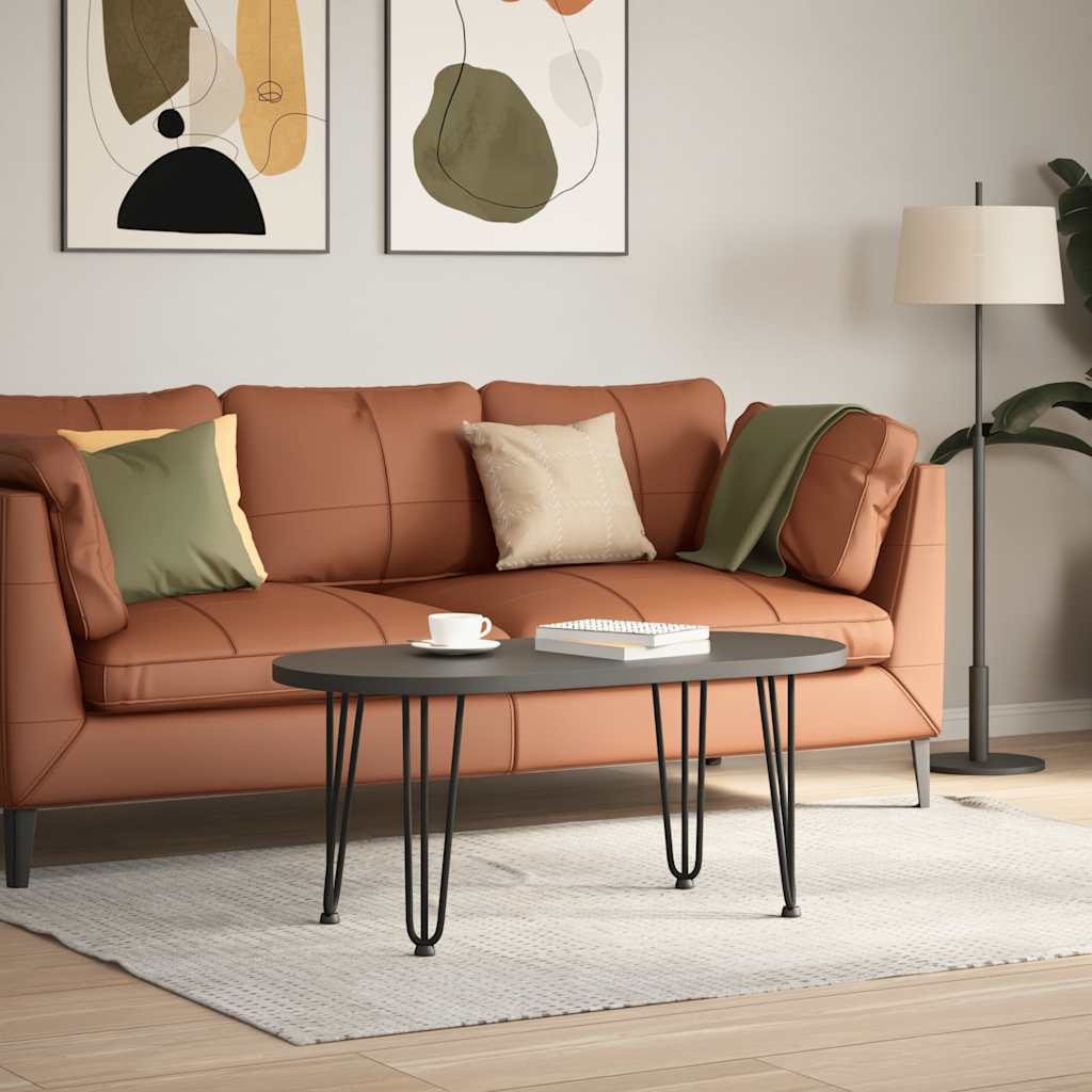 vidaXL Nogi do stolika kawowego w kształcie spinki do włosów 4 szt. Czarne 42 cm Stal lite