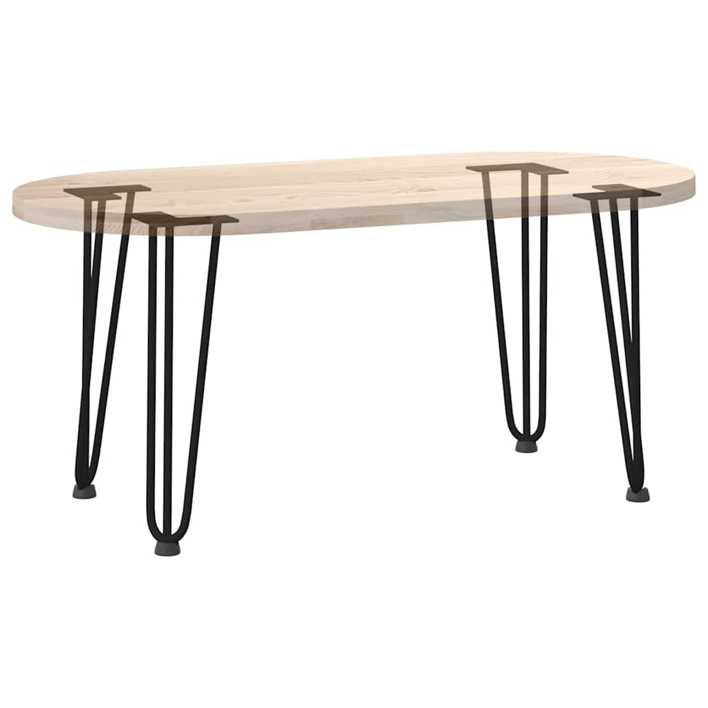 vidaXL Nogi do stolika kawowego w kształcie spinki do włosów 4 szt. Czarne 42 cm Stal lite