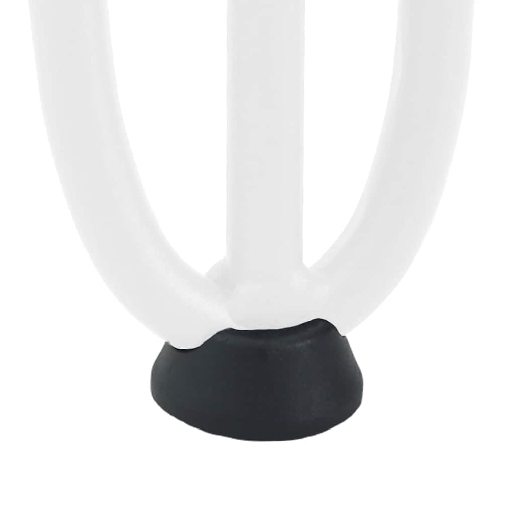 vidaXL Nogi do stolika kawowego w kształcie spinki do włosów 4 szt. Białe 42 cm Stal lite