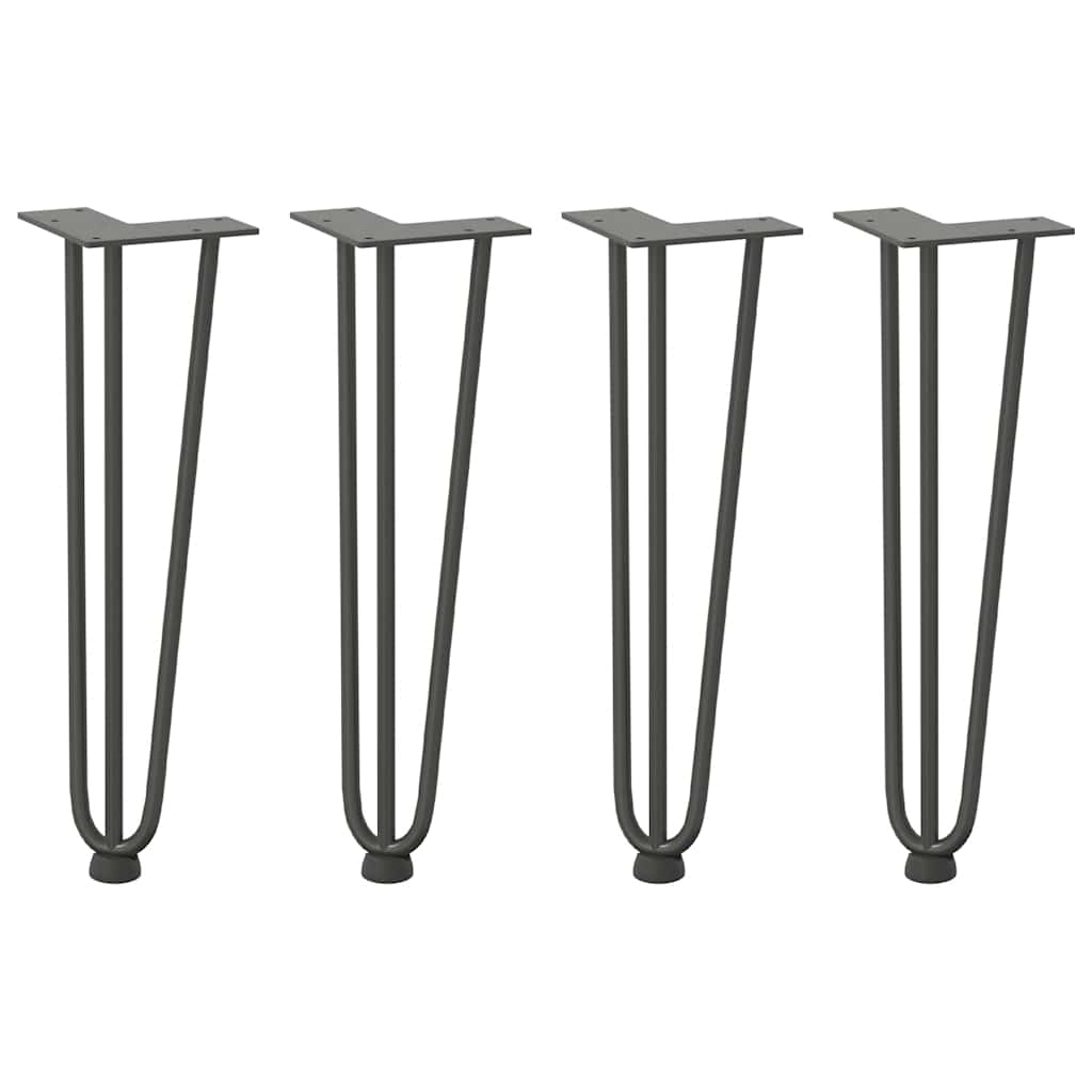 vidaXL Nogi do stolika kawowego 4 szt. Antracyt 42 cm Stal lite