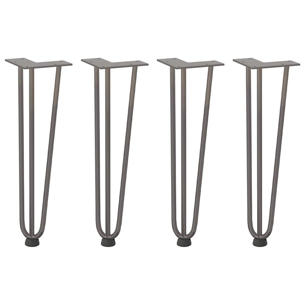 vidaXL Nogi do stolika kawowego 4 szt. Naturalna stal 42 cm Solidna stal