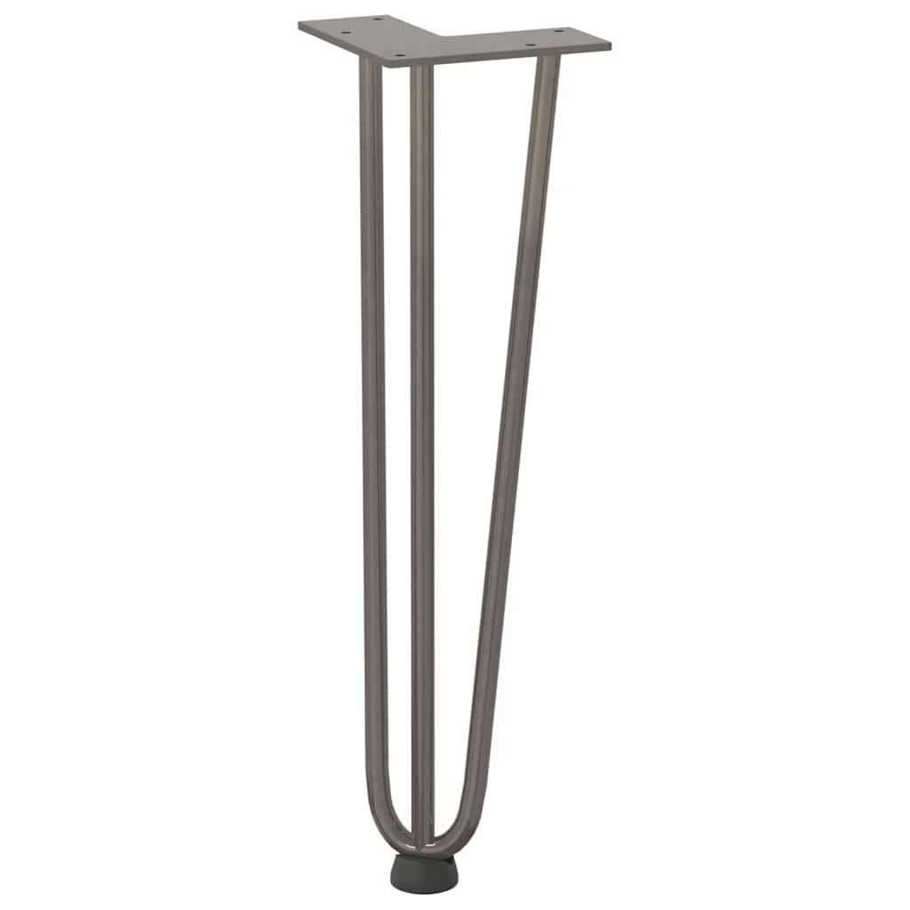 vidaXL Nogi do stolika kawowego 4 szt. Naturalna stal 42 cm Solidna stal