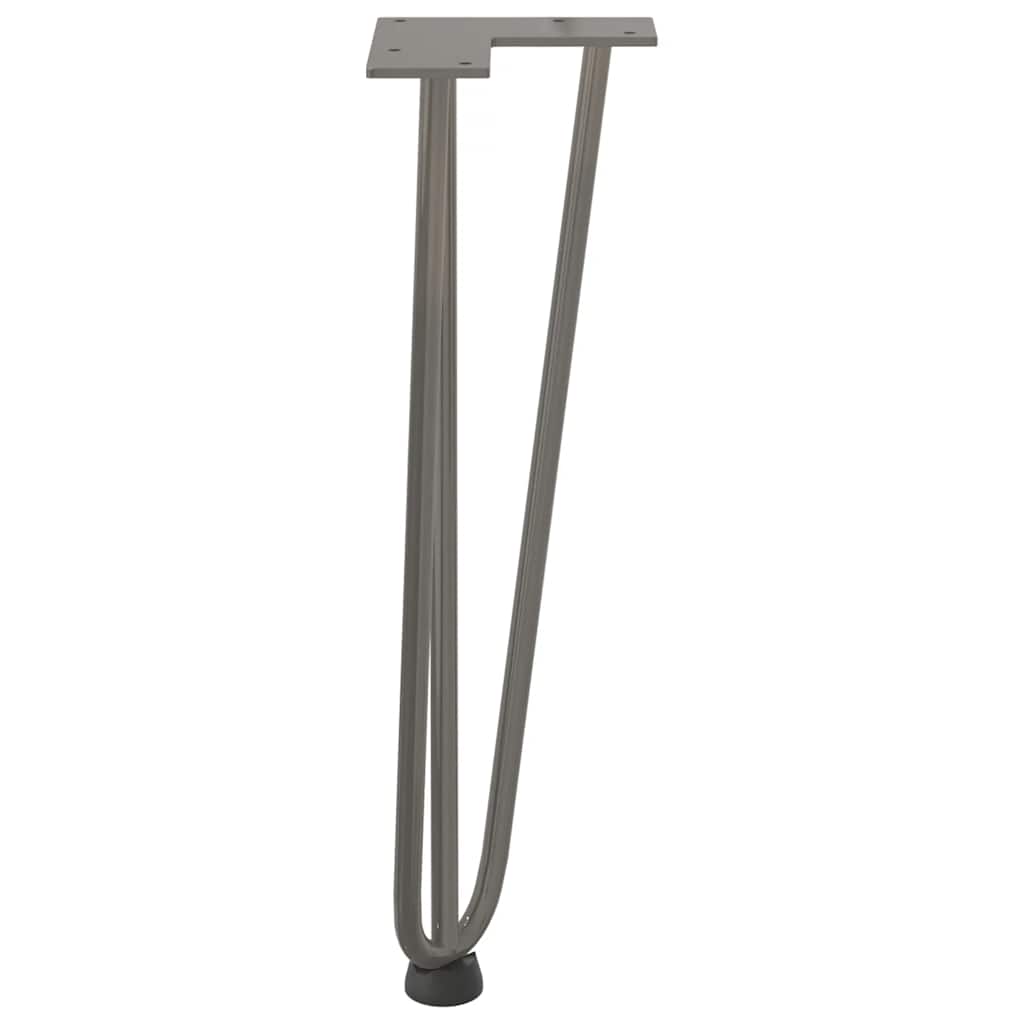 vidaXL Nogi do stolika kawowego 4 szt. Naturalna stal 42 cm Solidna stal