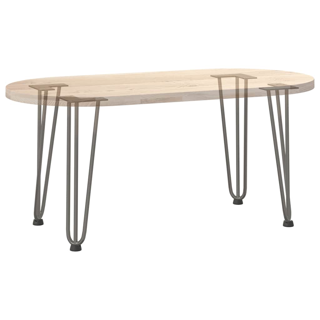 vidaXL Nogi do stolika kawowego 4 szt. Naturalna stal 42 cm Solidna stal