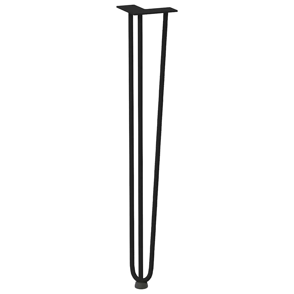 vidaXL nogi wsuwkowe do stolików konsolowych do stolika konsolowego 4 szt. Czarny 72 cm Stal lite