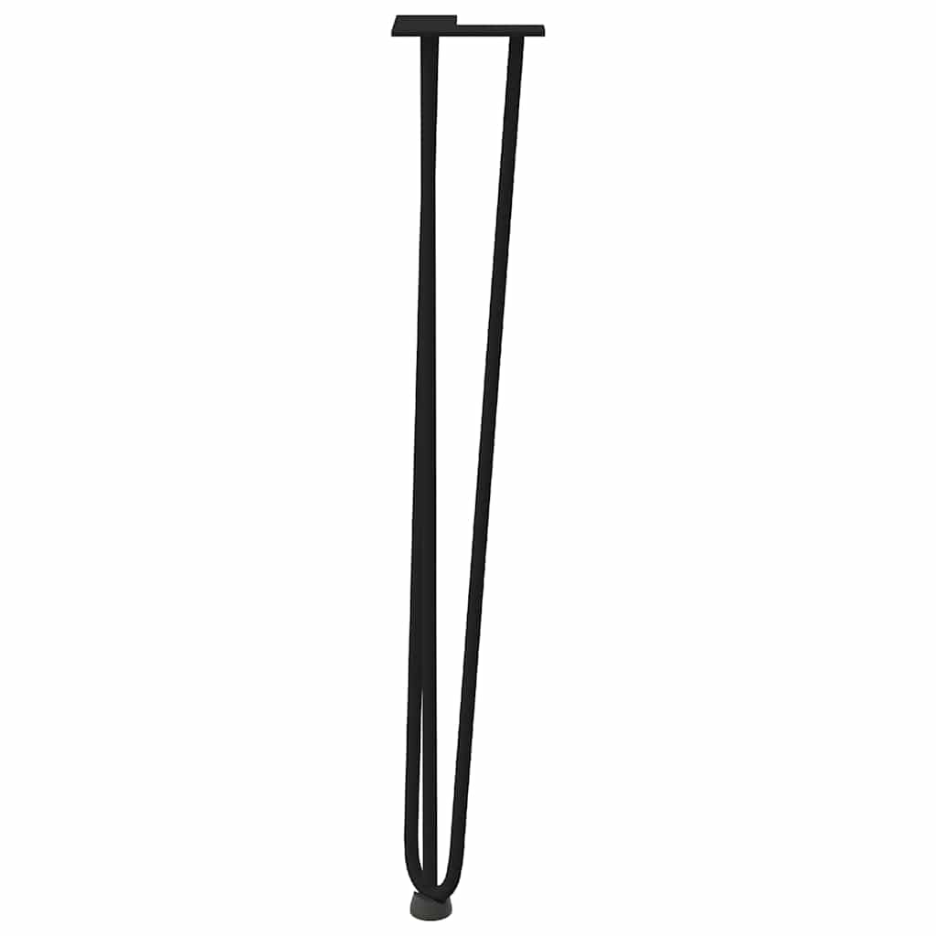vidaXL nogi wsuwkowe do stolików konsolowych do stolika konsolowego 4 szt. Czarny 72 cm Stal lite