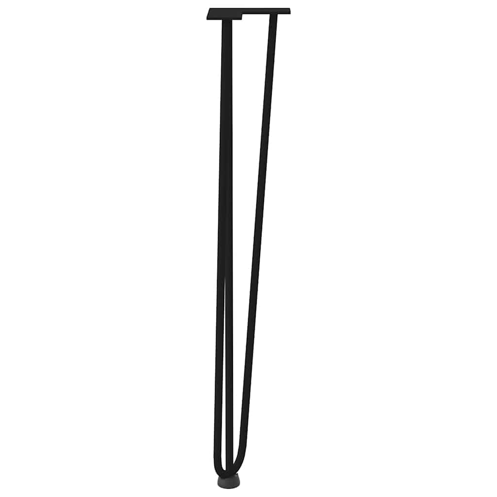 vidaXL nogi wsuwkowe do stolików konsolowych do stolika konsolowego 4 szt. Czarny 72 cm Stal lite